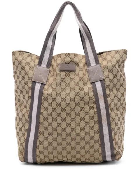 2016-2025 GG Canvas Web tote bag by GUCCI 