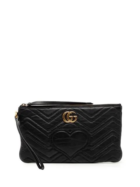 2016-2025 GG Marmont Heart Matelasse Leather clutch bag by GUCCI 
