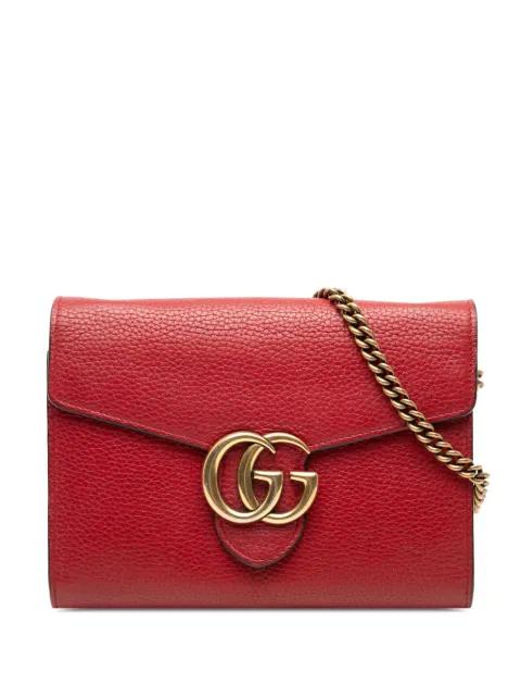2016-2025 GG Marmont Leather Wallet on Chain crossbody bag by GUCCI 