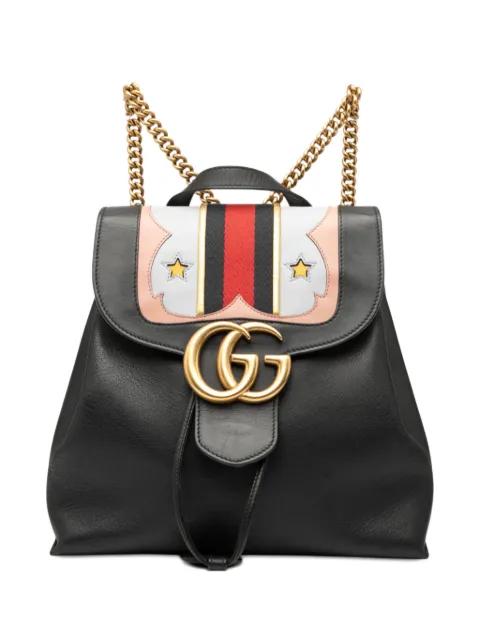 2016-2025 GG Marmont Leather Web Heart backpack by GUCCI 