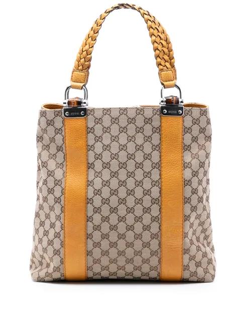 2016-2025 Large GG Canvas Bamboo Libeccio tote bag by GUCCI 