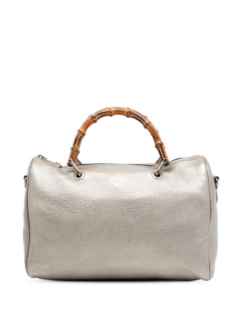 2016-2025 Medium Calfskin Bamboo Shopper Boston Bag satchel by GUCCI 