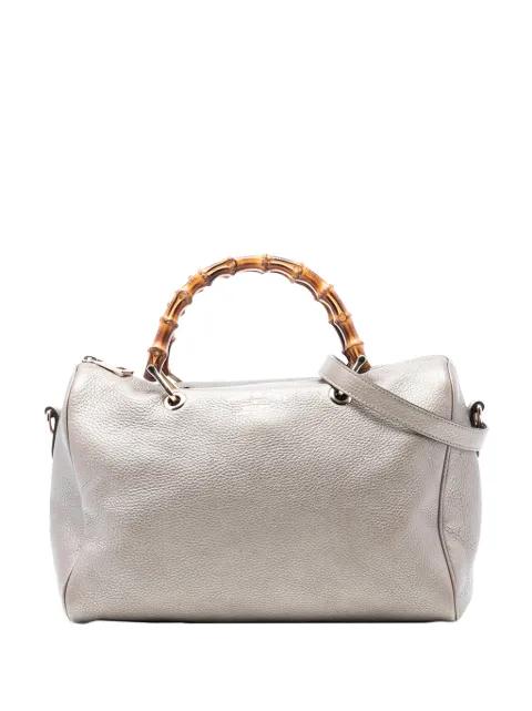 2016-2025 Medium Calfskin Bamboo Shopper Boston Bag satchel by GUCCI 