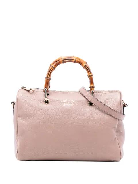 2016-2025 Medium Calfskin Bamboo Shopper Boston Bag satchel by GUCCI 