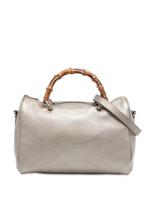 2016-2025 Medium Calfskin Bamboo Shopper Boston Bag satchel by GUCCI 