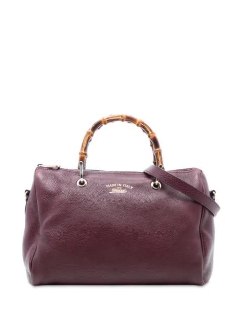 2016-2025 Medium Calfskin Bamboo Shopper Boston Bag satchel by GUCCI 