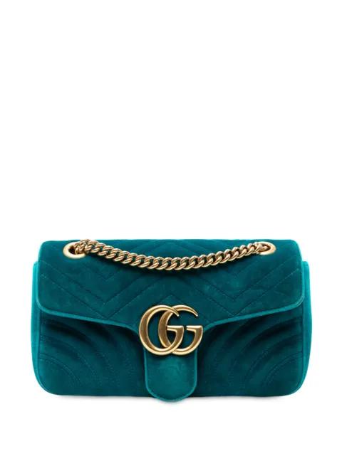 2016-2025 Medium GG Marmont Matelasse Velvet shoulder bag by GUCCI 2016-2025 Medium GG Marmont Matelasse Velvet shoulder bag by GUCCI