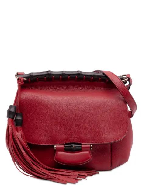 2016-2025 Medium Leather Bamboo Nouveau Fringe crossbody bag by GUCCI 