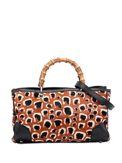2016-2025 Medium Pony Hair Bamboo Shopper satchel by GUCCI 