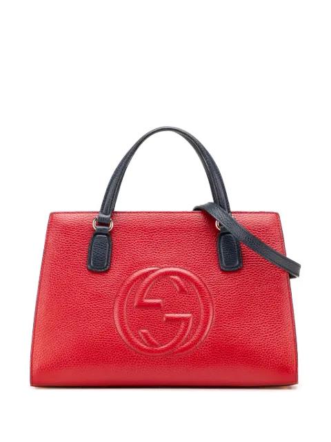 2016-2025 Medium Tricolor Pebbled Calfskin Soho Convertible Top Handle Bag satchel by GUCCI 