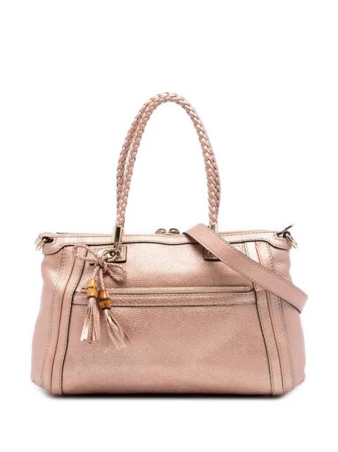 2016-2025 Metallic Pebbled Calfskin Bella satchel by GUCCI 