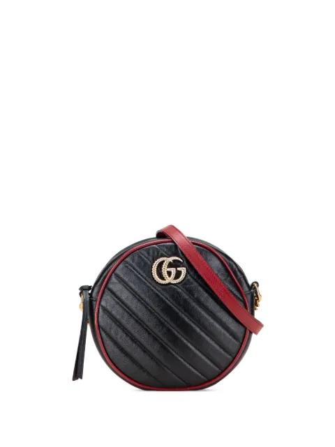 2016-2025 Mini GG Marmont Matelasse Leather Torchon Round crossbody bag by GUCCI 