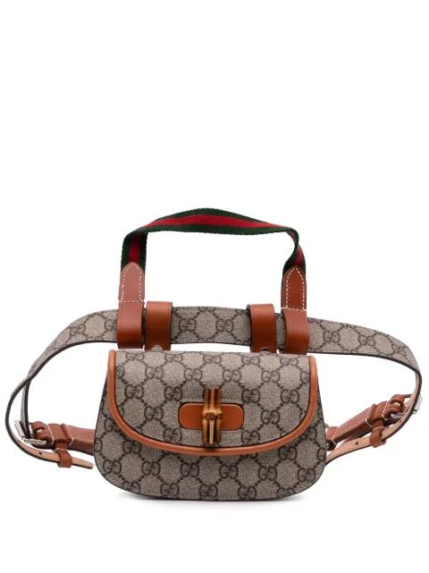 2016-2025 Mini GG Supreme Web Bamboo 1947 belt bag by GUCCI 