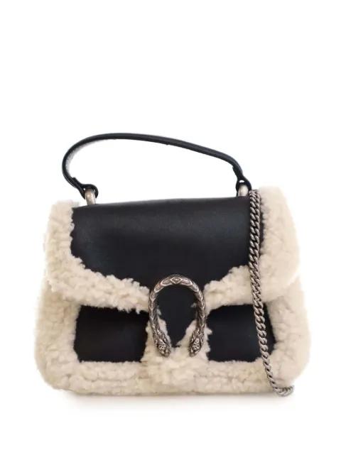 2016-2025 Mini Leather and Shearling Dionysus Top Handle Bag satchel by GUCCI 