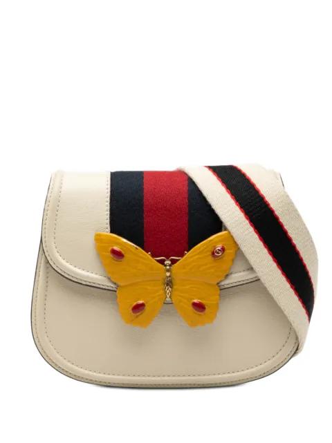 2016-2025 Small Calfskin Web Linea Butterfly Totem crossbody bag by GUCCI 