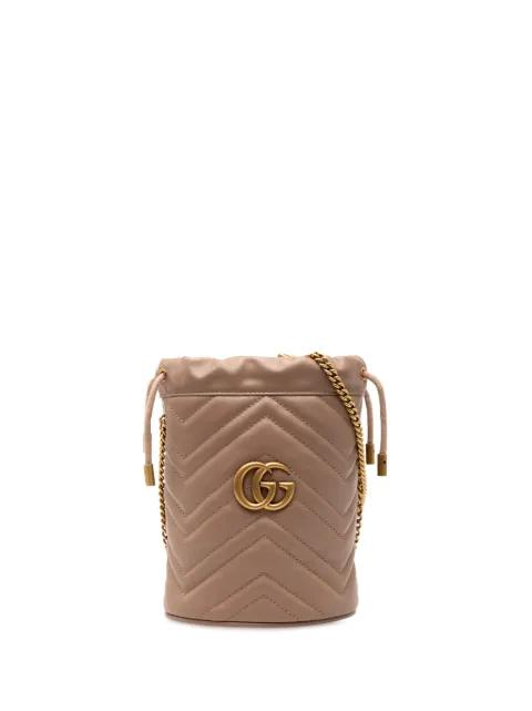 2016-2025 Small GG Marmont Leather Matelasse bucket bag by GUCCI 