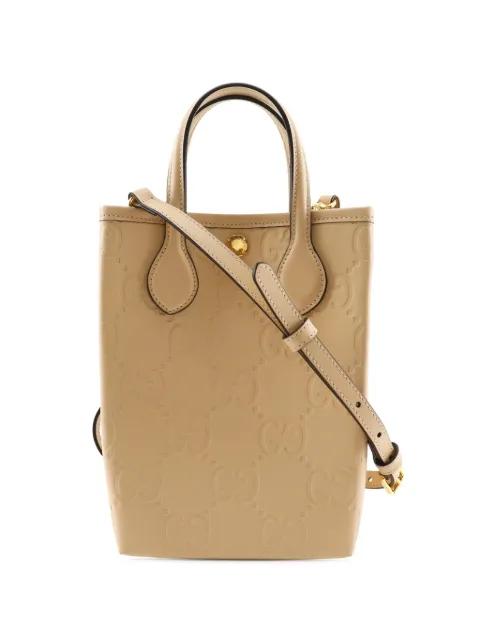 2016-2025 Super Mini GG Debossed Leather satchel by GUCCI 