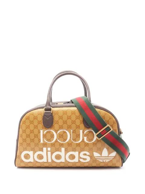 2016-2026 Adidas Medium Dollar Coated Canvas Logo Web Duffle Bag satchel by GUCCI 