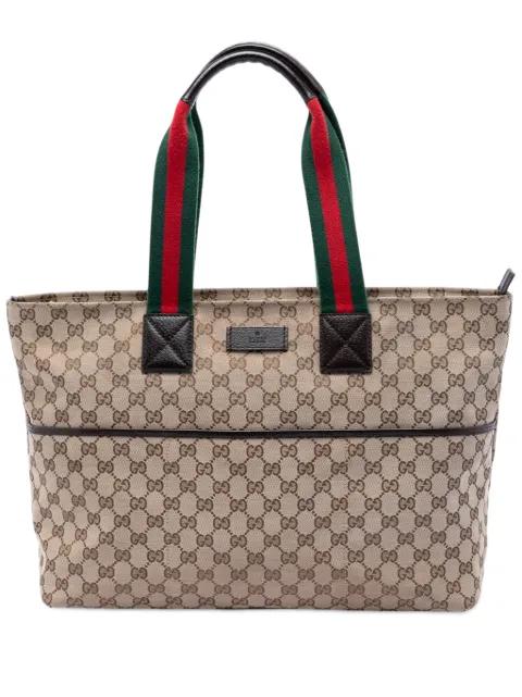 2016-2026 GG Canvas Web tote bag by GUCCI 
