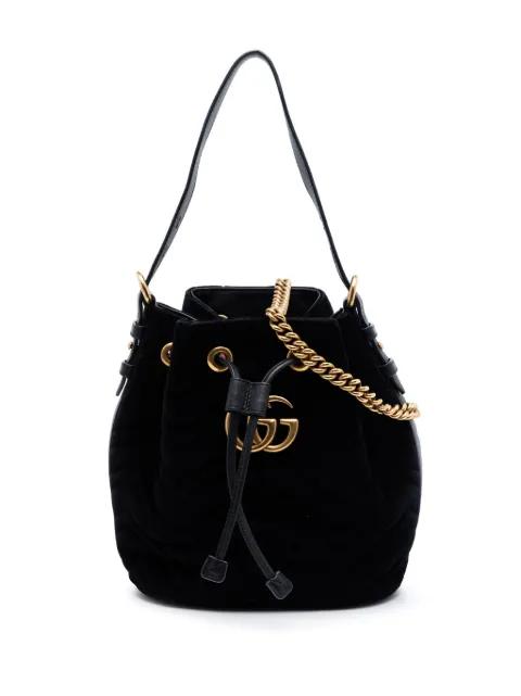 2016-2026 GG Marmont 2.0 Matelasse Velvet bucket bag by GUCCI 