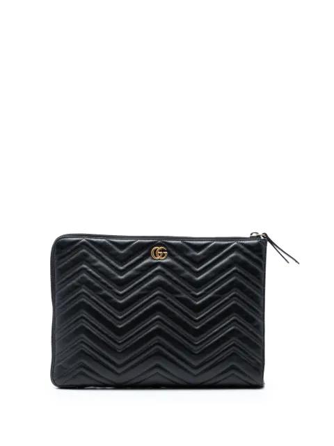 2016-2026 GG Marmont Matelasse Leather Portfolio clutch bag by GUCCI 