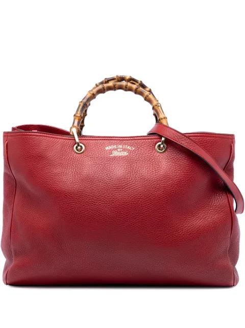 2016-2026 Large Calfskin Bamboo Shopper satchel by GUCCI 