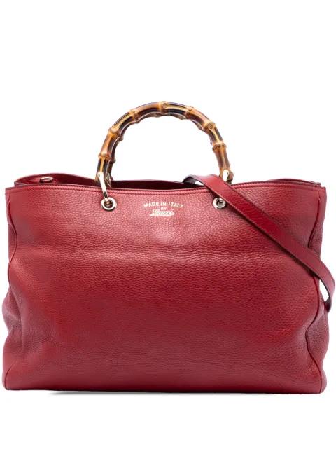 2016-2026 Large Calfskin Bamboo Shopper satchel by GUCCI 