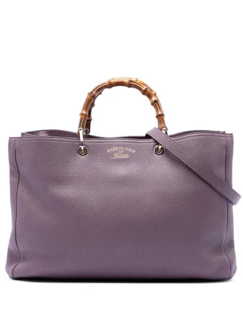 2016-2026 Large Calfskin Bamboo Shopper satchel by GUCCI 