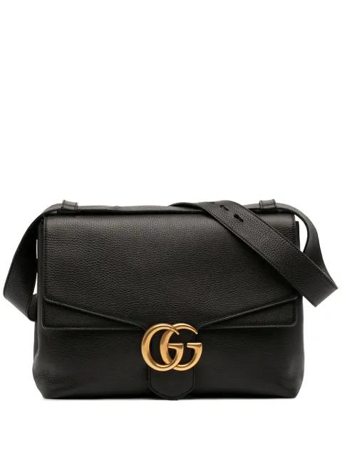 2016-2026 Large GG Marmont Pebbled Calfskin Flap shoulder bag by GUCCI 