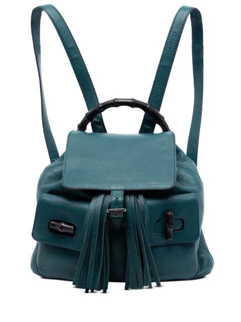 2016-2026 Leather Bamboo Tassel backpack by GUCCI 