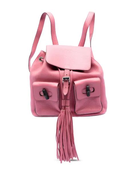 2016-2026 Leather Bamboo Tassel backpack by GUCCI 