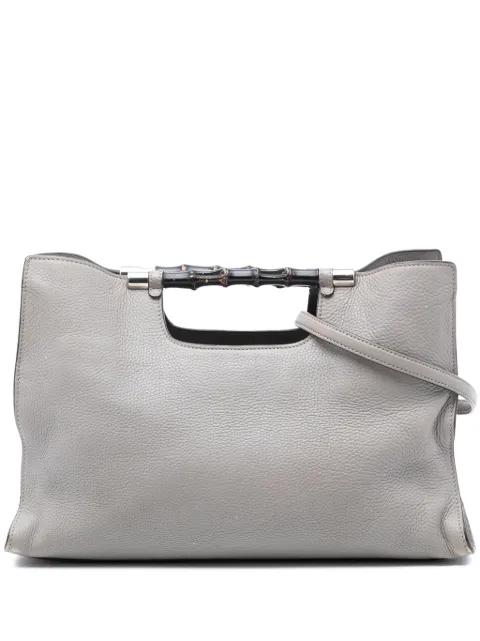 2016-2026 Medium Calfskin Bamboo Daily Shopper satchel by GUCCI 