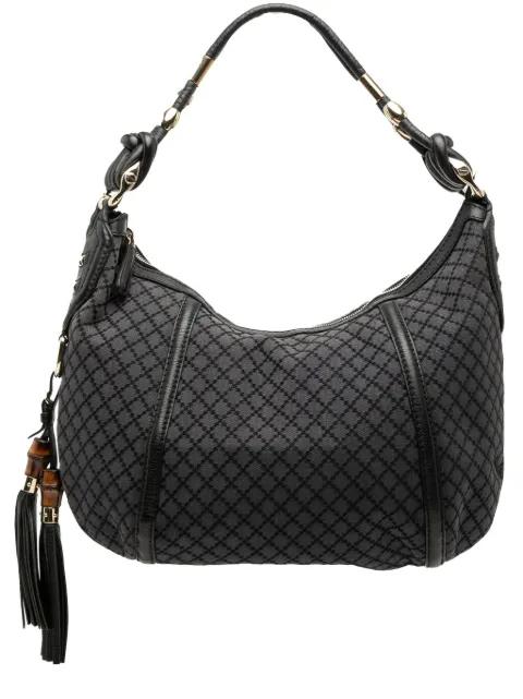 2016-2026 Medium Diamante Canvas Techno Horsebit hobo bag by GUCCI 