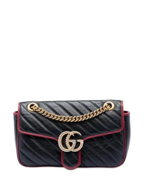 2016-2026 Medium GG Marmont Matelasse Diagonal Leather Torchon shoulder bag by GUCCI 