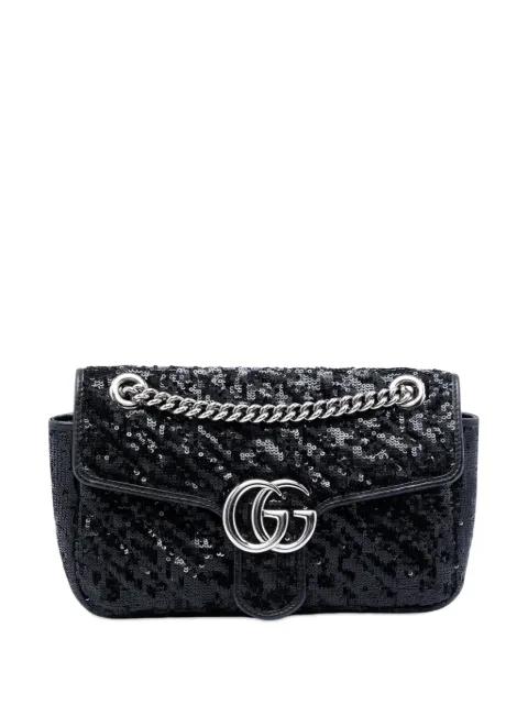 2016-2026 Medium GG Marmont Matelasse Sequin and Leather shoulder bag by GUCCI 