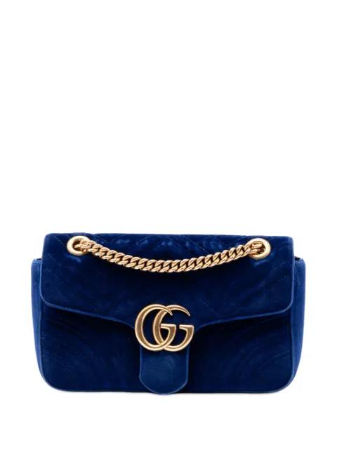 2016-2026 Medium GG Marmont Matelasse Velvet shoulder bag by GUCCI 