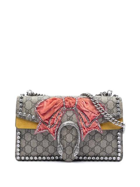 2016-2026 Medium GG Supreme Embroidered Crystal Bow Dionysus shoulder bag by GUCCI 