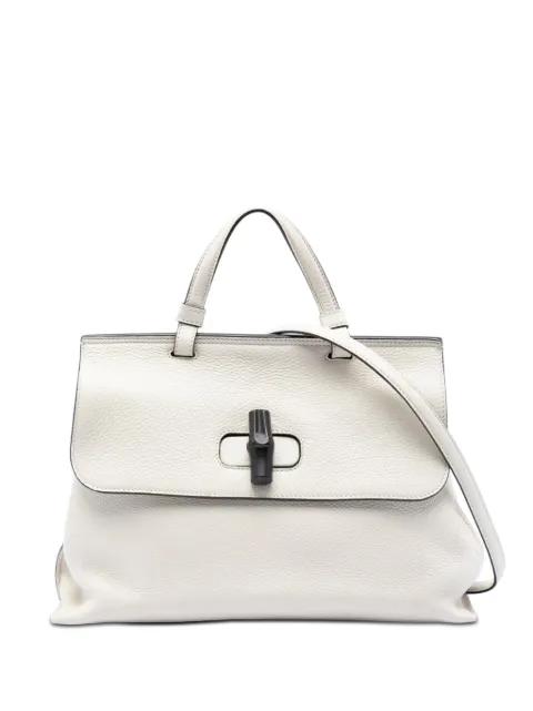 2016-2026 Medium Leather Bamboo Daily satchel by GUCCI 