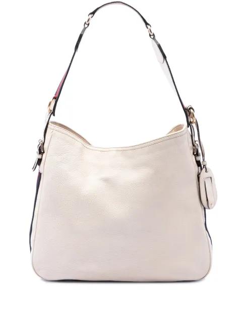 2016-2026 Medium Pebbled Calfskin Web Heritage shoulder bag by GUCCI 