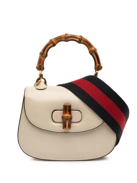 2016-2026 Mini Calfskin 1947 Bamboo Top Handle Bag satchel by GUCCI 
