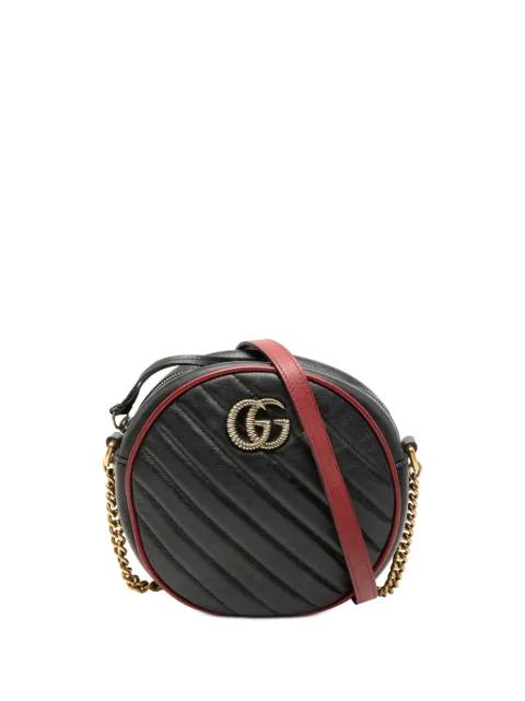 2016-2026 Mini GG Marmont Matelasse Leather Torchon Round crossbody bag by GUCCI 