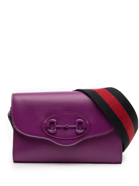 2016-2026 Mini Leather Horsebit 1955 Web crossbody bag by GUCCI 