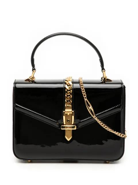 2016-2026 Mini Patent Sylvie 1969 Top Handle Bag satchel by GUCCI 