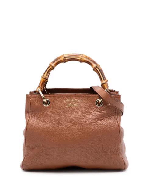 2016-2026 Small Calfskin Bamboo Shopper satchel by GUCCI 