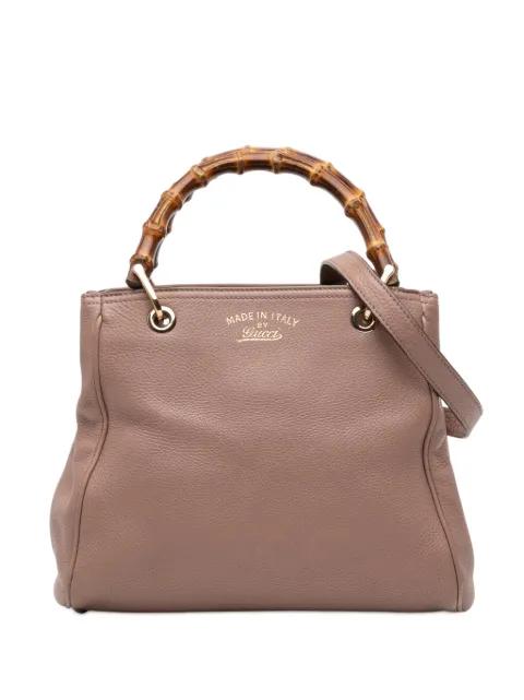 2016-2026 Small Calfskin Bamboo Shopper satchel by GUCCI 