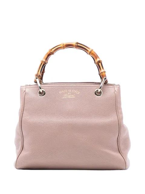 2016-2026 Small Calfskin Bamboo Shopper satchel by GUCCI 