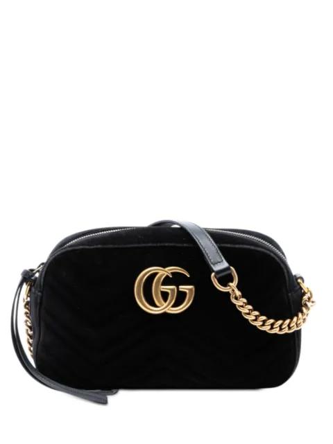 2016-2026 Small GG Marmont Matelasse Velvet crossbody bag by GUCCI 