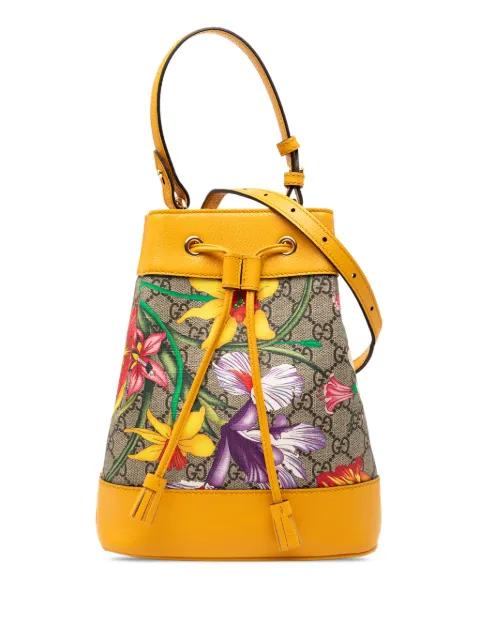 2016-2026 Small GG Supreme Flora Ophidia bucket bag by GUCCI 