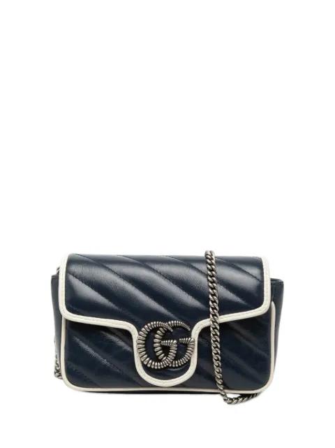 2016-2026 Super Mini GG Marmont Matelasse Leather Torchon Flap crossbody bag by GUCCI 