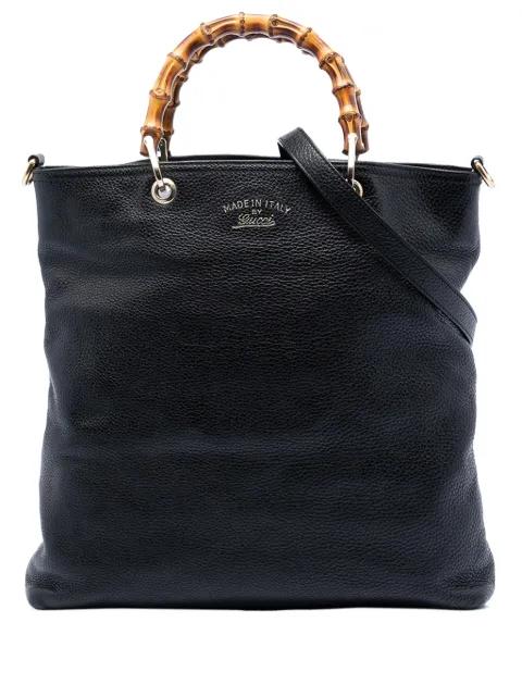 2016-2026 Tall Leather Bamboo Shopper Tote satchel by GUCCI 